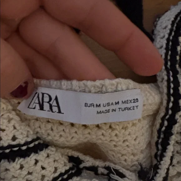 Zara Black and White Striped Swim Coverup Set - Picture 2 of 3